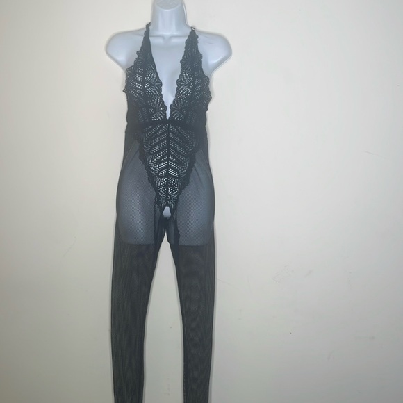 Savage X Fenty Other - Savage X Fenty black crotchless fishnet bodysuit